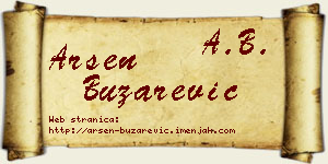Arsen Buzarević vizit kartica